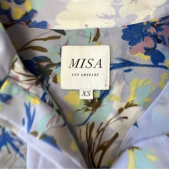MISA Los Angeles Alona Floral-Print Ruffle Mini Dress SZ XS - Picture 6 of 7